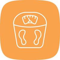 Weight Scale Line Round Corner vector