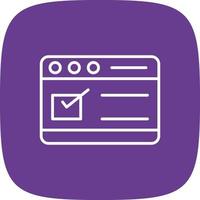 Browser Line Round Corner vector