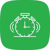 Alarm Clock Line Round Corner vector