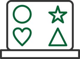 Shape Toy Line Two Color vector
