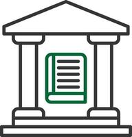 Library Line Two Color vector