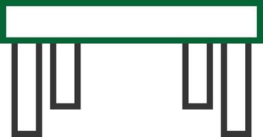 Table Line Two Color vector