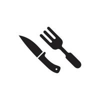 diseño de icono de tenedor, cuchillo y cuchara vector