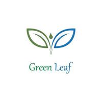 Logos of green Tree leaf ecology vector