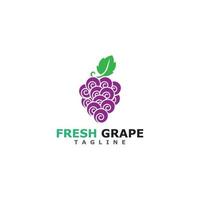 Grapes vector icon illustration design