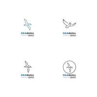 gaviota pájaro logo icono vector diseños