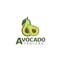 diseño de ilustración de icono de vector de aguacate