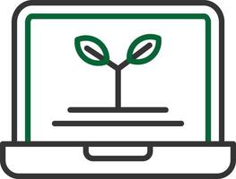 Organic Content Line Two Color vector