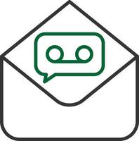 Voice Mail Line Two Color vector