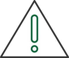 Warning Sign Line Two Color vector