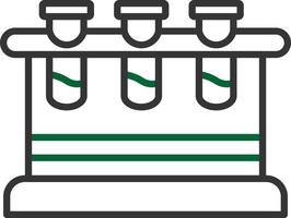 línea de tubos de muestra de dos colores vector