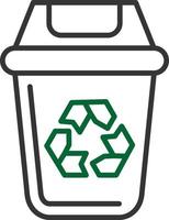 Dustbin Line Two Color vector