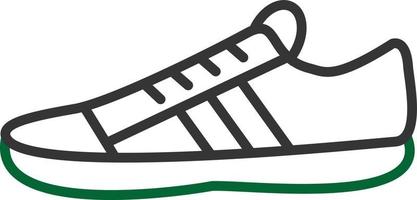 zapatillas linea bicolor vector