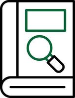 Search Book Line Two Color vector