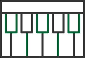 Piano Line Two Color vector