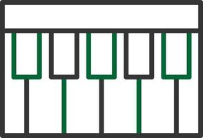 Piano Line Two Color vector