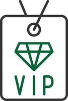 Vip Privilege Line Two Color vector