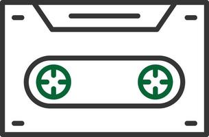 Cassette Line Two Color vector