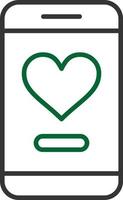 Online Donation Line Two Color vector