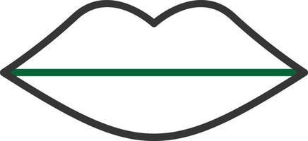 Lips Line Two Color vector