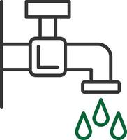 Water Tap Line Two Color vector