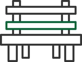Bench Line Two Color vector