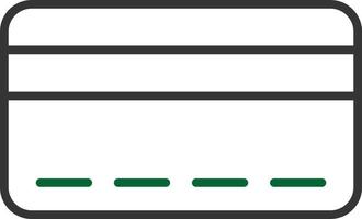 línea de tarjeta de dos colores vector