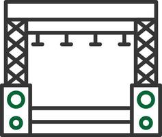 línea de escenario de dos colores vector