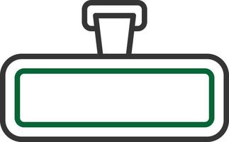 19 - Rear View Mirror Line Two Color vector