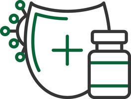 Shield Line Two Color vector