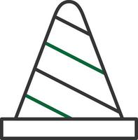 Cone Line Two Color vector