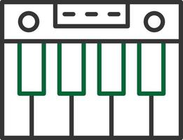 línea de piano de dos colores vector