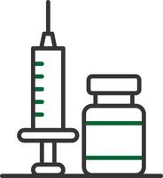 Vaccine Line Two Color vector