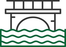 Bridge Line Two Color vector