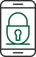 Security Line Two Color vector