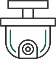 Security Camera Line Two Color vector