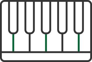 Piano Line Two Color vector