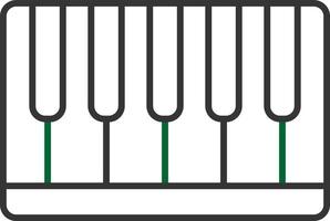 línea de piano de dos colores vector