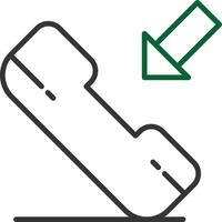 Incoming Call Line Two Color vector