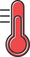 Thermometer Filled Icon vector