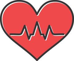 Medical Heart Filled Icon vector