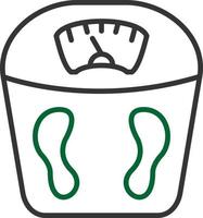 Weight Scale Line Two Color vector