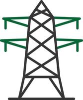 Electric Tower Line Two Color vector