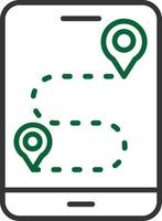 Gps Line Two Color vector
