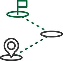 Destination Line Two Color vector