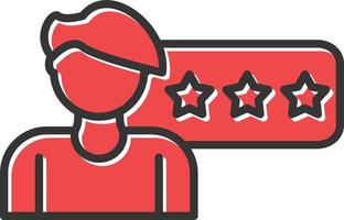 Customer Review Filled Icon vector