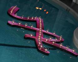 LOS ANGELES, MAR 18 - Y and R Logo in pool, with candles arriving at The Young and the Restless 38th Anniversary Party Hosted by The Bell Family at Avalon Hotel on March 18, 2011 in Beverly HIlls, CA photo