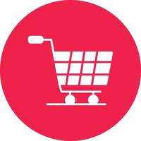 línea de carrito de compras de dos colores vector