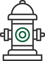 Fire Hydrant Line Two Color vector