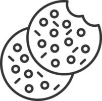 Cookie Line Two Color vector